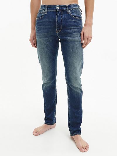 Calvin Klein Ruhák HU097635 | Calvin Klein Slim Férfi Farmernadrág Sötét Kék